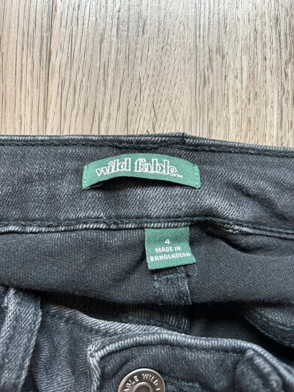 Wild Fable High Rise Acampanado de Tiro Alto Flare Jeans in Black Size 4 - Picture 5 of 12